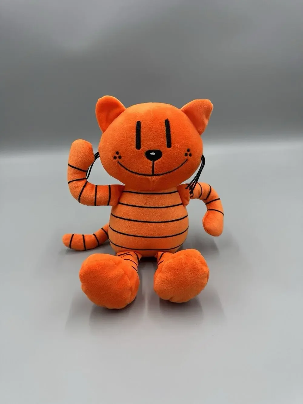 Petey Cat Plush Dav Pilkeys Dog Man 9.5” Orange Striped Stuffed Toy